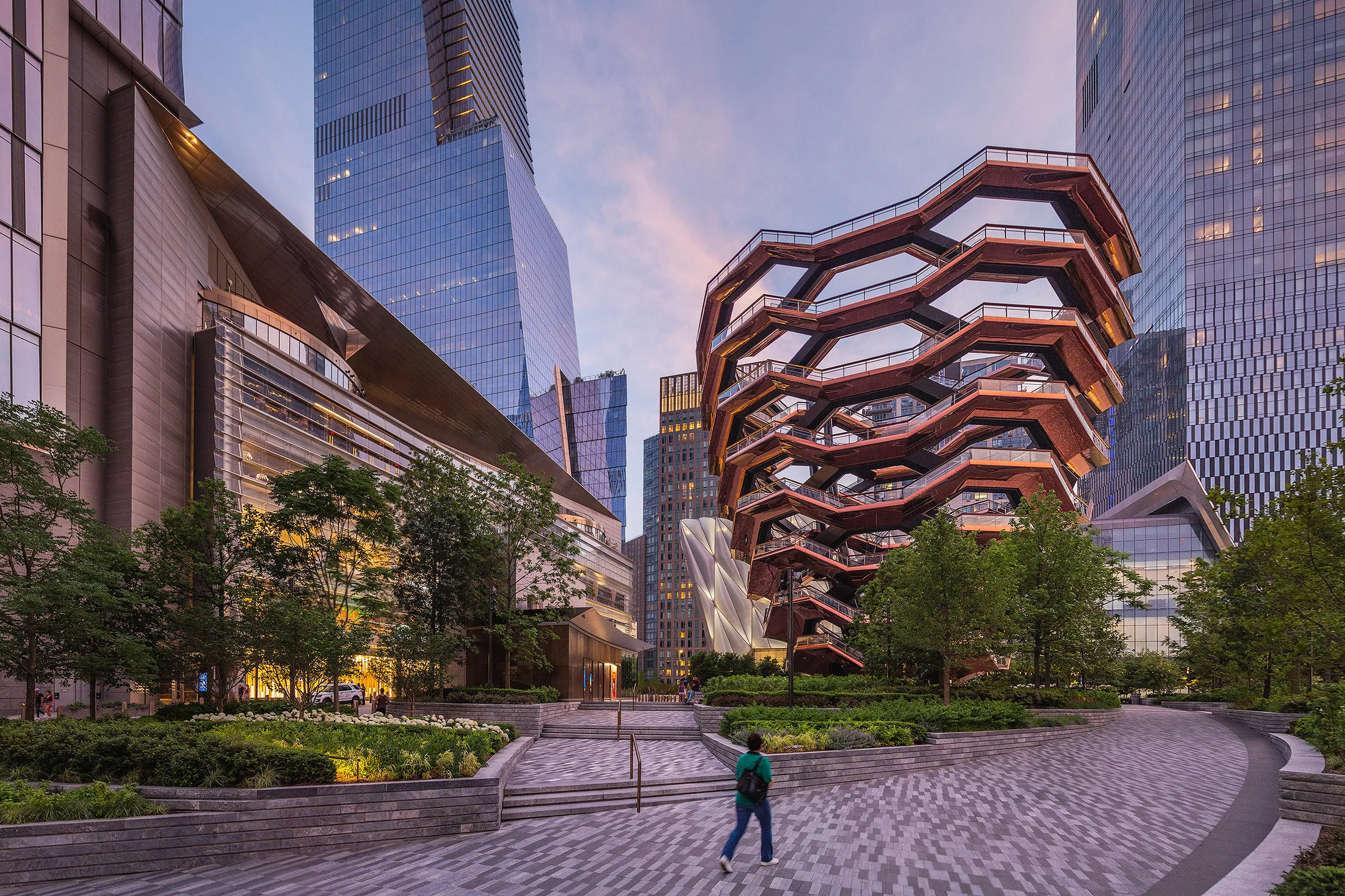 The Vessel at Hudson Yards at dusk
