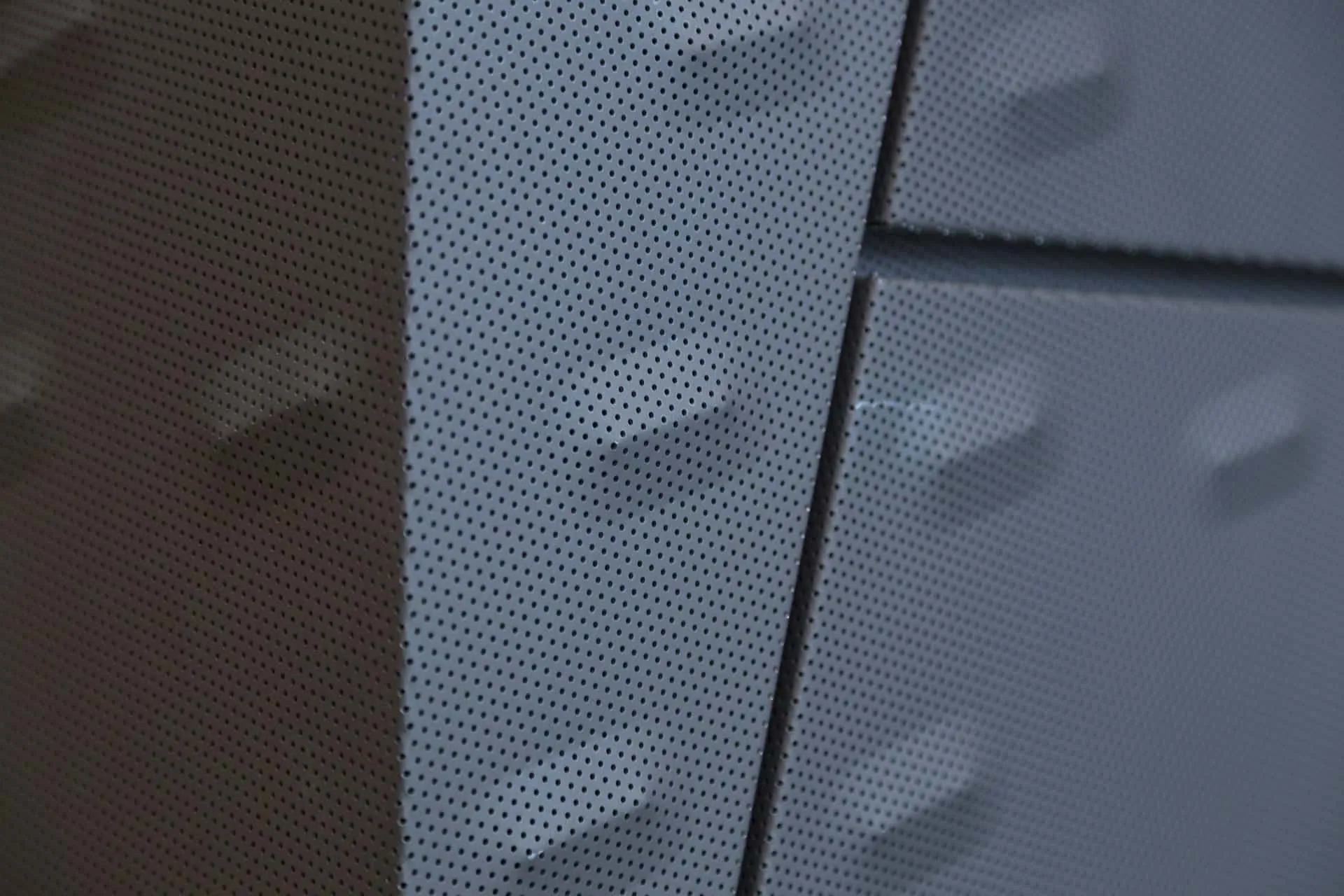 Embossed zinc panels, up close